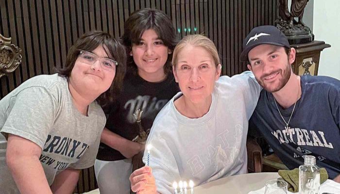 Eddy Angélil and his full family. 